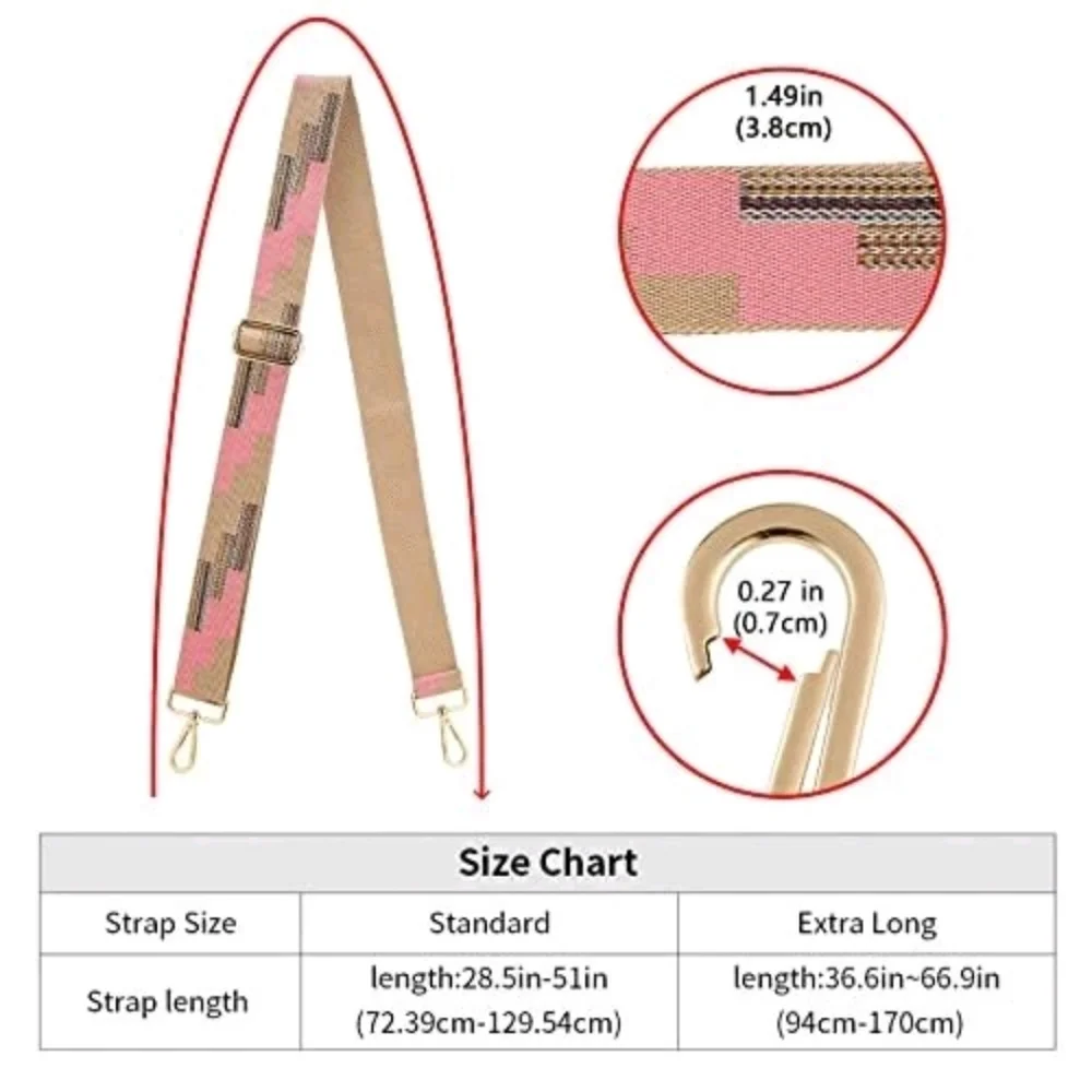 Purse Strap Adjustable Replacement Shoulder Crossbody Strap - Picture 5 of 5